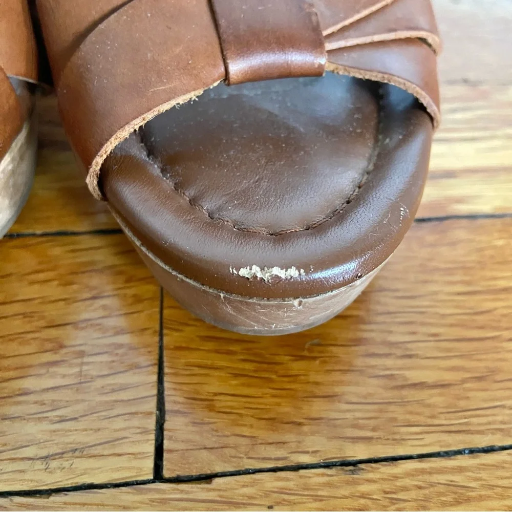Madewell Brown Leather Heeled Sandals - Picture 5 of 10